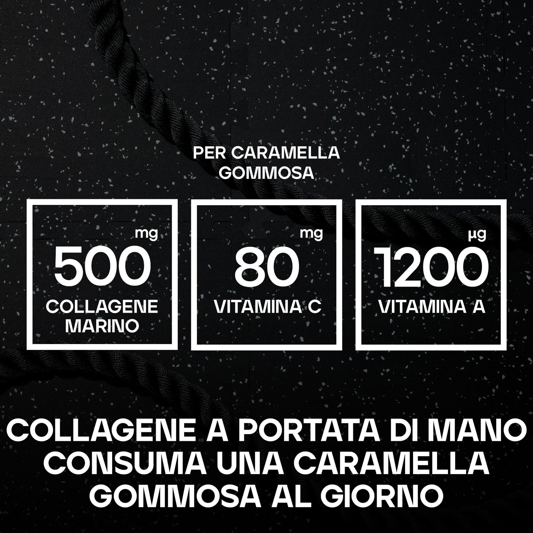 Caramelle gommose a base di collagene