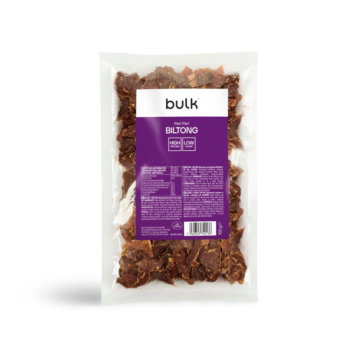 Biltong ad alto contenuto proteico