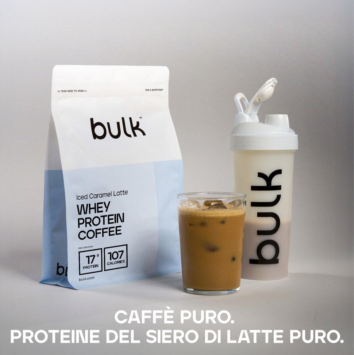 Caffè con proteine del siero di latte